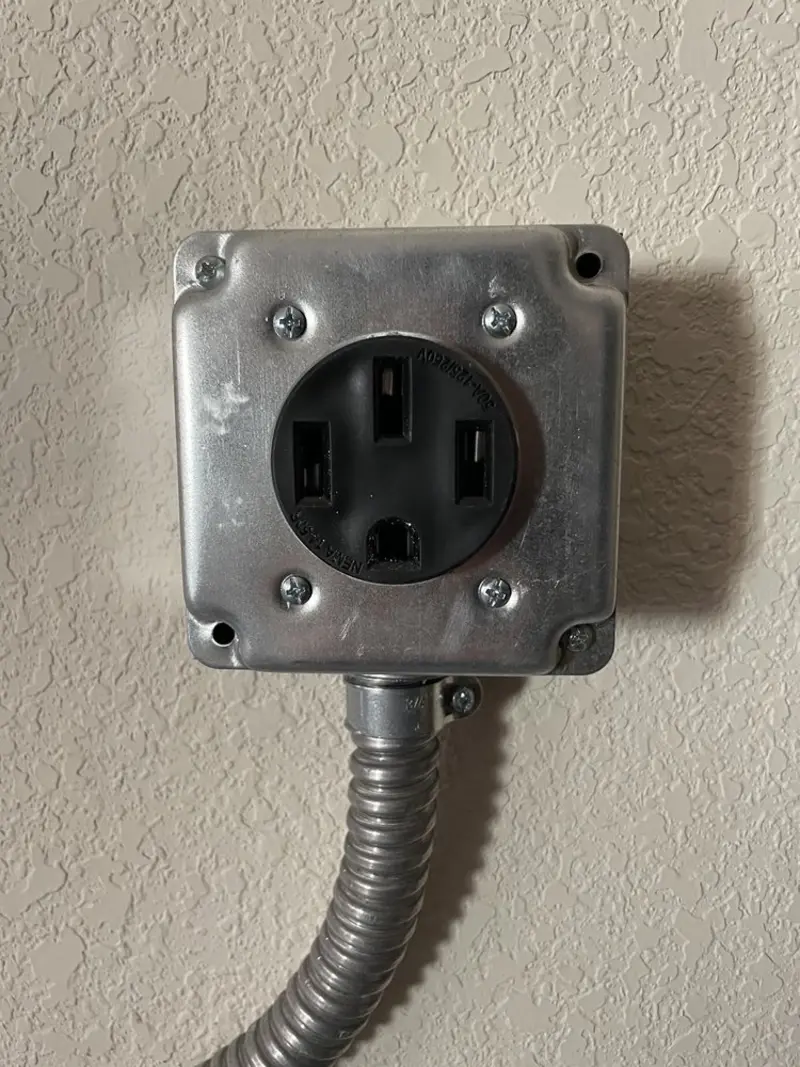 NEMA 14-50 outlet installed for Smart Home Electrical in Comstock